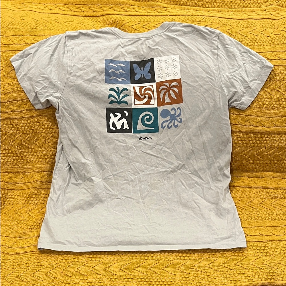 Katin Light Gray T-Shirt with Brown Logo